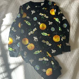 Tucker + Tate glow in the dark pajama set astronaut and space